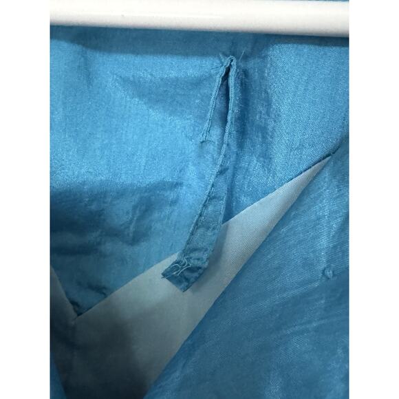 VTG Totes Rain Coat Jacket Trench 14 Belted Blue Light Nylon 1980's Flaw READ - Picture 8 of 8